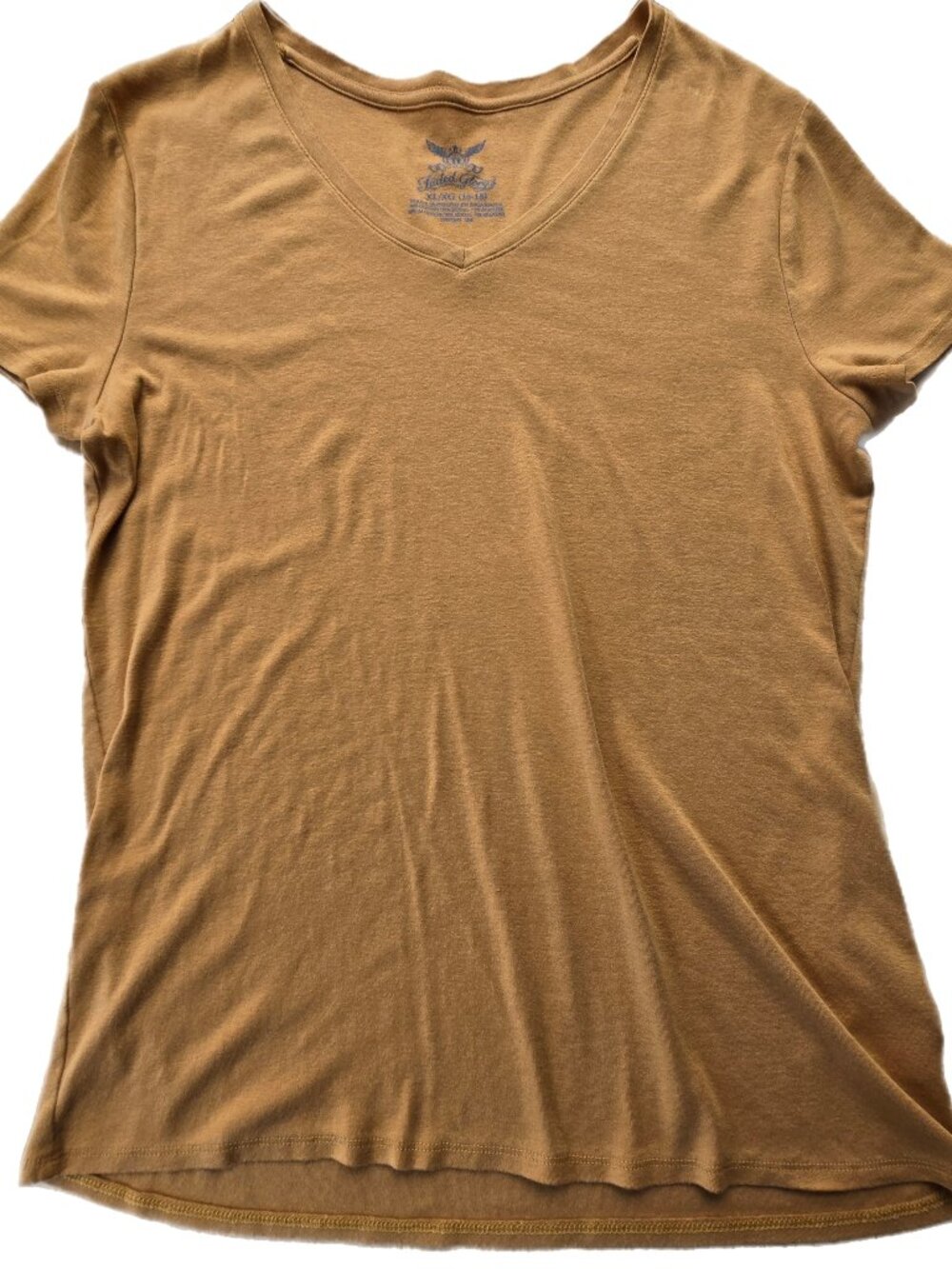 Faded Glory Women's XL (16-18) Burnt Orange Short Sleeve Pull-Over Top *Read